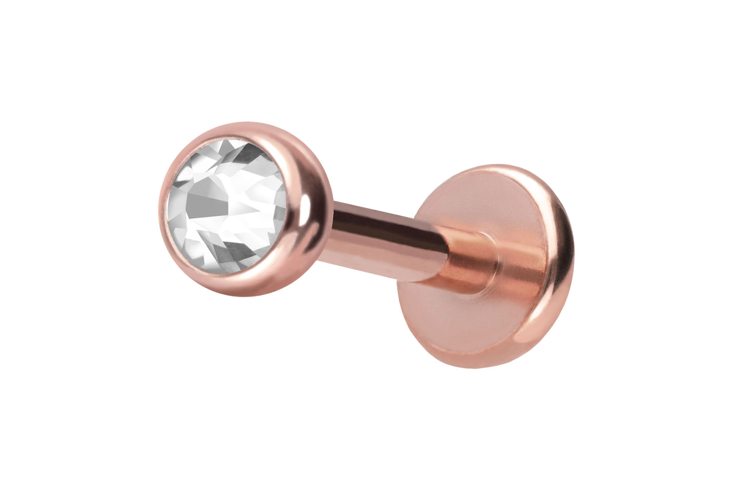 Chirurgenstahl Labret Piercing KRISTALL